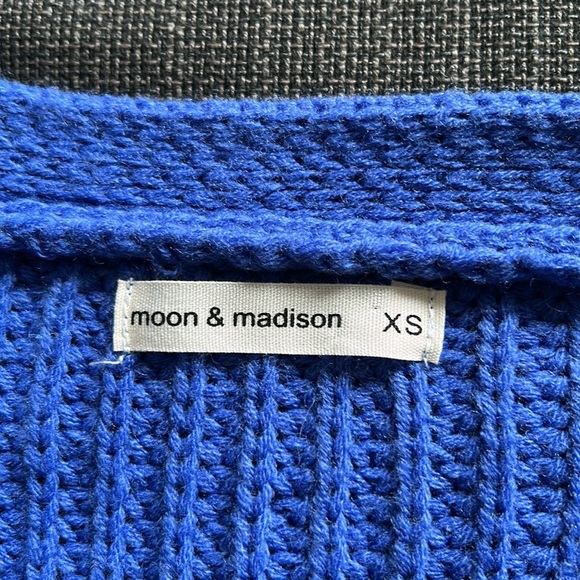 Oversized Blue Women's Sweater Cardigan - Picture 7 of 9